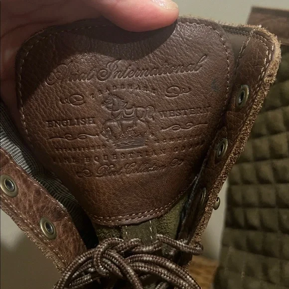 Brown and Green Quilted Knee-High Boots - Picture 8 of 10